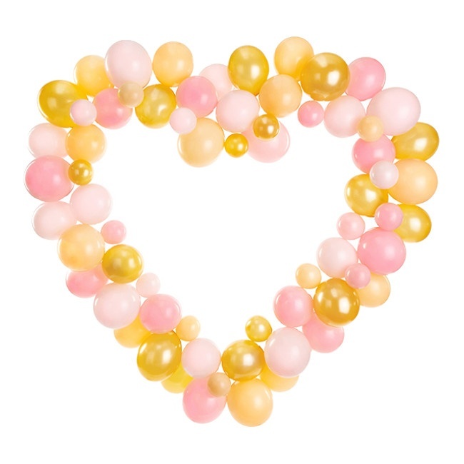 Guirlanda de balões coração 1,5 m - PartyDeco