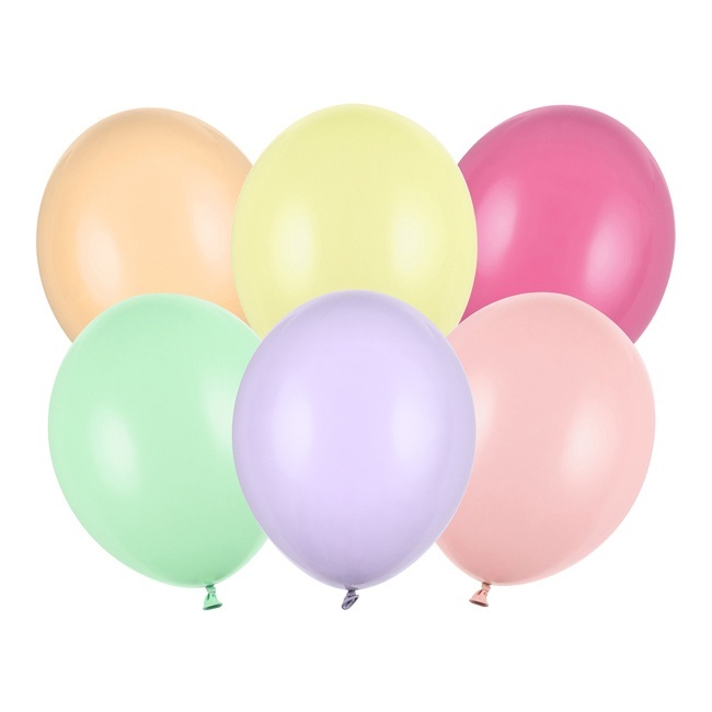 Balões de látex em tons pastel de 27 cm - PartyDeco - 50 unidades