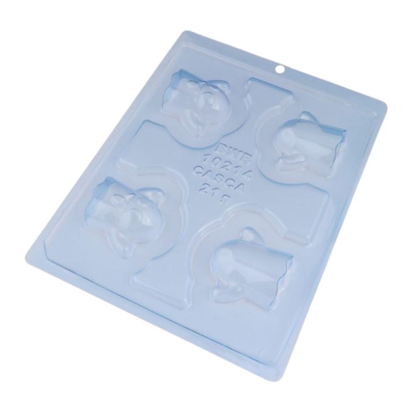 Molde para dois fantasmas de chocolate de 19 x 24 x 3 cm - 4 cavidades