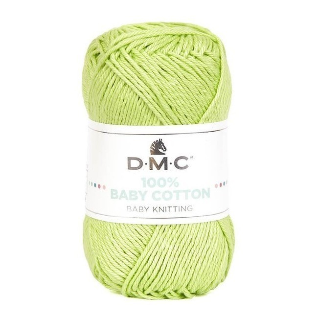 Vista frontal del 100% Baby Cotton de 50 gr - DMC en stock