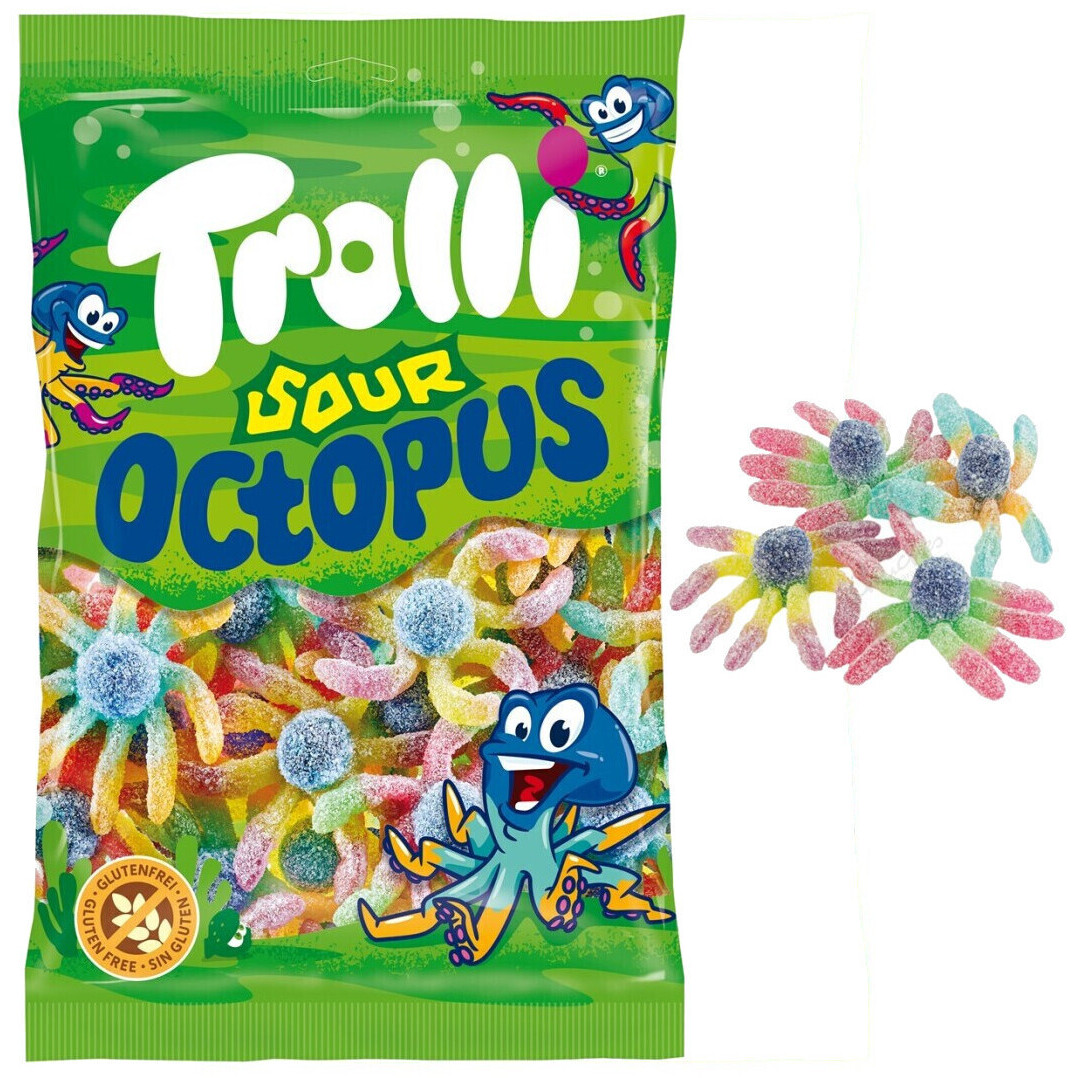 Polvos de goma azeda - Trolli Sour Octopus - 1 kg
