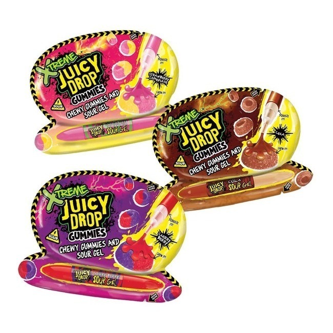 Xtreme Gummies Juicy Drop gel de gelatina azeda gomas de gelatina 57 gr