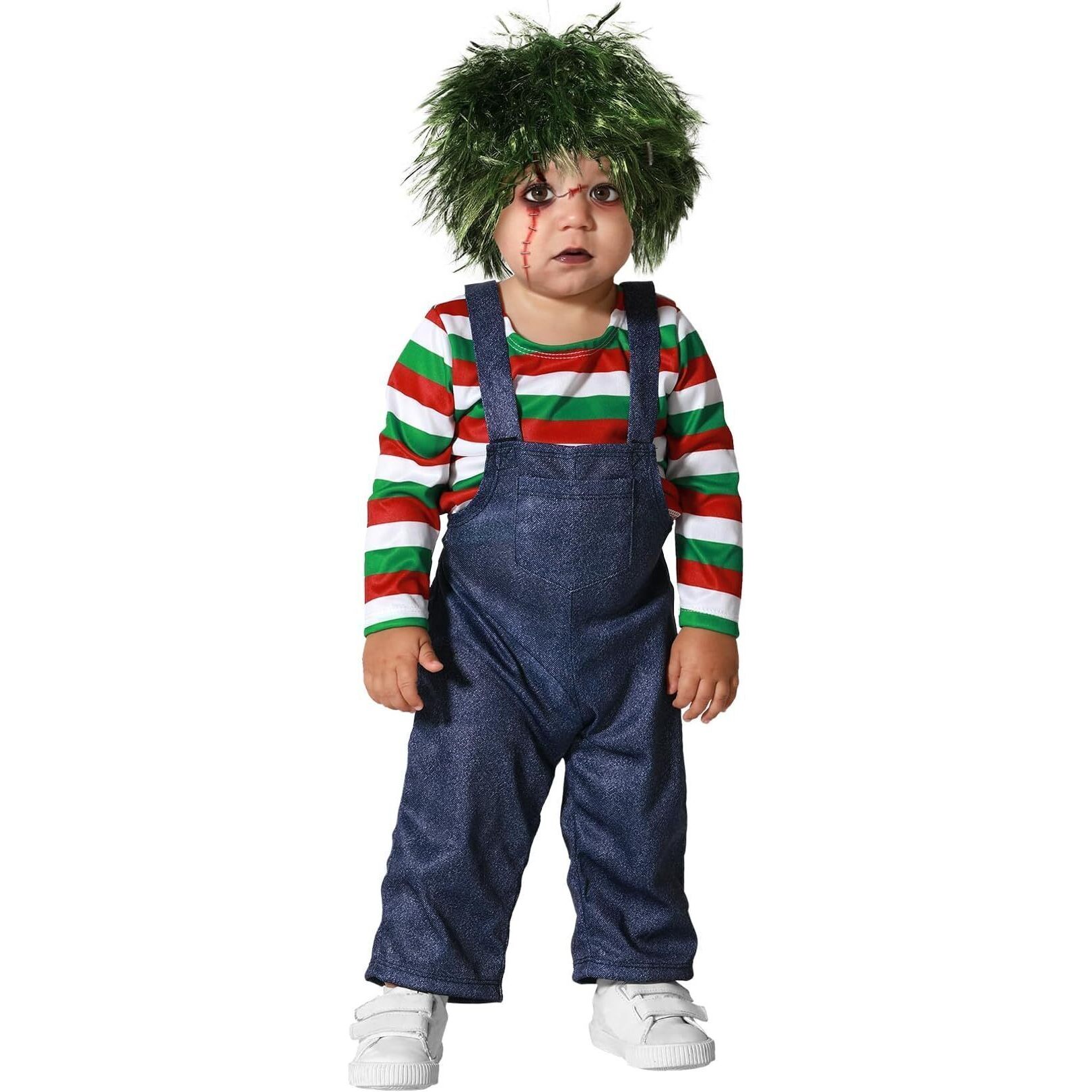 Fantasia de boneco amaldiçoado para bebê