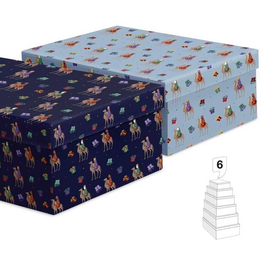 Caixa retangular dos Reis Magos do Oriente - 6 unidades