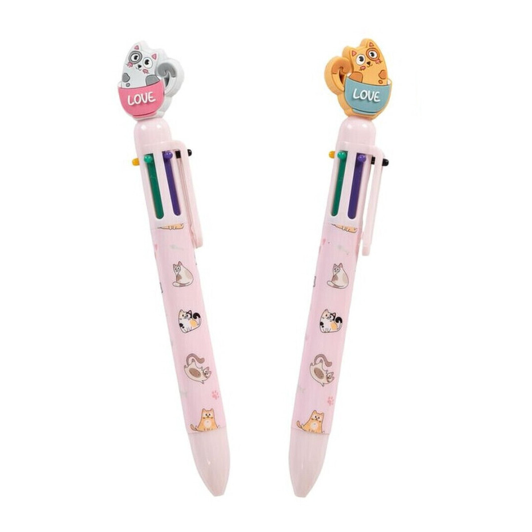 Caneta de Gatos Multicolor - 1 Unidade
