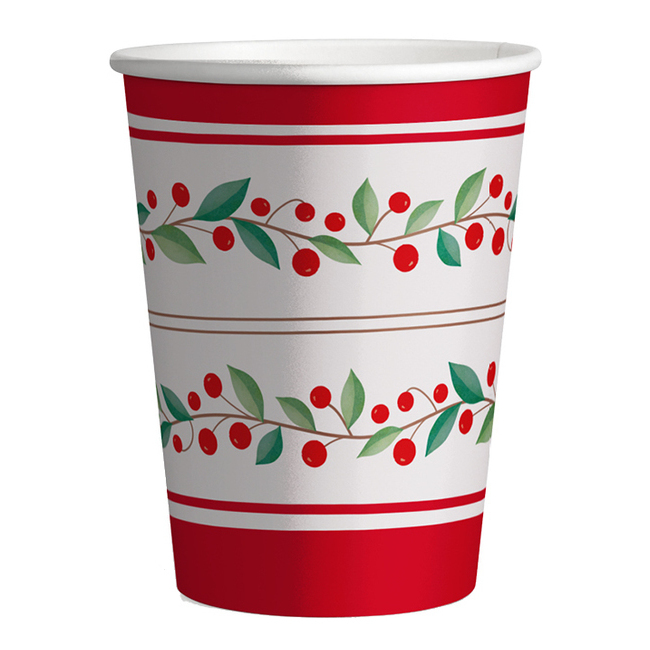 Copos de Natal com visco de 270 ml - 6 unidades por 1,50 € Copos de Natal com visco de 270 ml - 6 unidades por 1,50 €