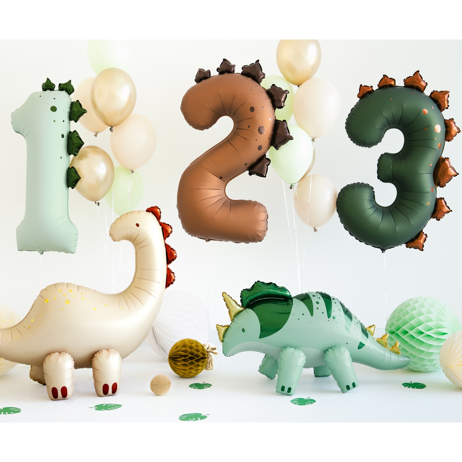Balão de Número Dinossauro de 92 cm - PartyDeco - 1 unidade - 4