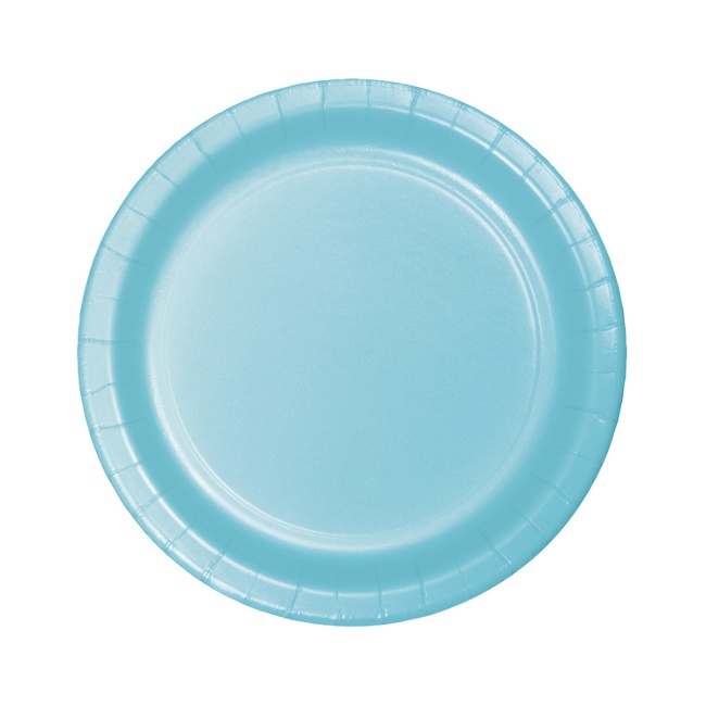 Pratos de cartão coloridos de 17,4 cm - 8 unid.