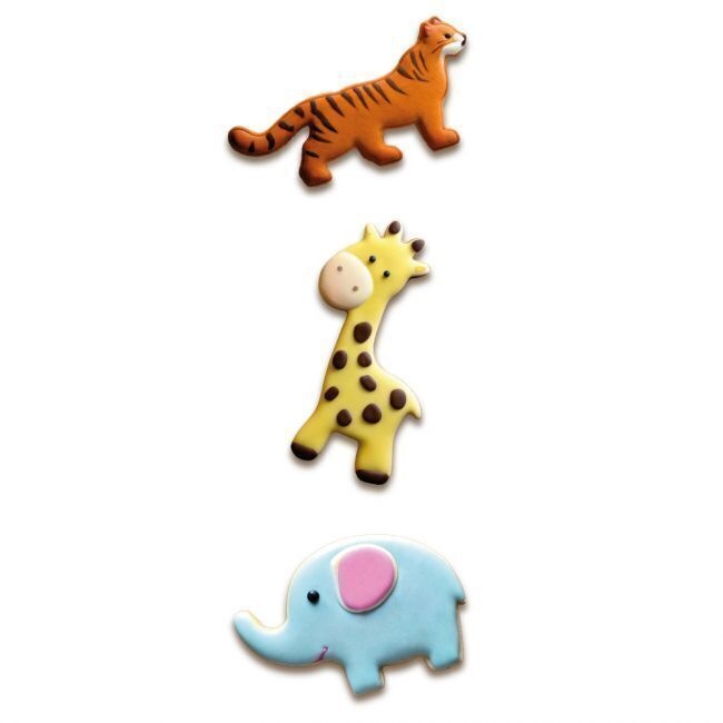 Cortadores de girafa, tigre e elefante - Wilton - 3 unidades - 2