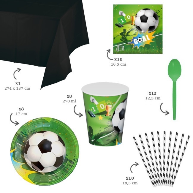 Pacote para festa de futebol GOL - 8 pessoas - 2