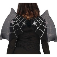 Asas de morcego com teias de aranha de 60 x 35 cm.