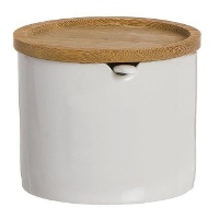 Açucareiro com tampa de bambu