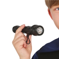 Lanterna de polícia preta de 17 cm