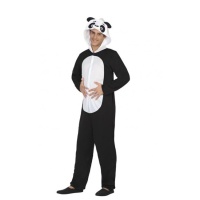Fato de urso panda para adultos