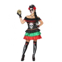 Fato de Catrina Mexicana para adultos