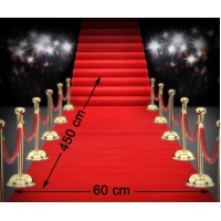 Tapete vermelho com estrelas de Hollywood