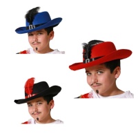 Chapéu de mosqueteiro para crianças