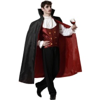 Fato de Conde Vampiro com Capa para Homem