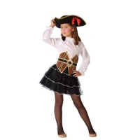 Fato de pirata preto para rapariga