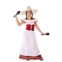 Fato elegante de mexicana para rapariga