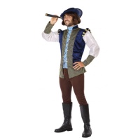 Fato medieval azul para homem