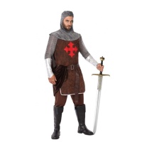 Fato medieval castanho para homem