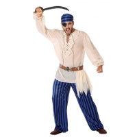 Fato pirata azul para homens