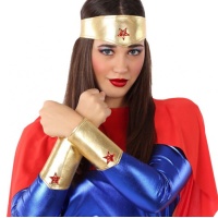 Fita de cabeça e pulseiras Wonder Woman