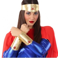 Tiara e pulseiras Wonder Woman