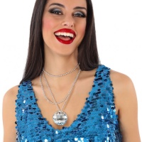 Colar com bola de discoteca
