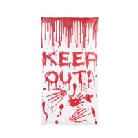 Poster para porta KEEP OUT ensanguentado - 76 x 152 cm