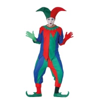 Fato de bobo joker de cores