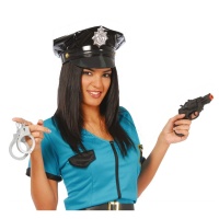 Pistola de polícia e algemas - 22 cm