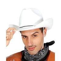 Chapéu de cowboy branco - 57 cm