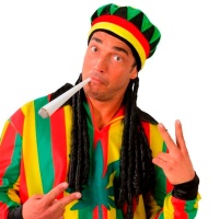 Chapéu jamaicano com rastas - 60 cm