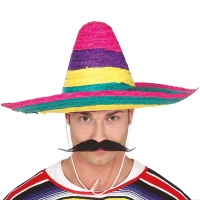 Chapéu mexicano multicolorido - 60 cm
