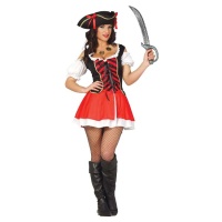 Fato de pirata bucaneiro elegante para mulher