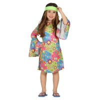 Fato de hippie flower power para menina