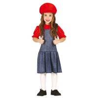 Fato de canalizador vermelho para rapariga
