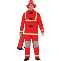 Fantasia de bombeiro com chapéu para homem