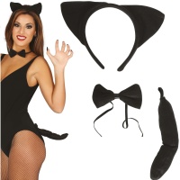 Conjunto de gatinha preta - 3 peças