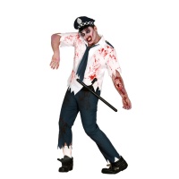 Disfarce de Policía zombie para homem