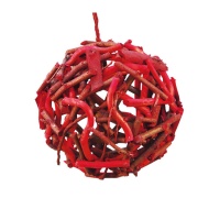 Enfeite pendente de bola de Natal de ramos de 12 cm