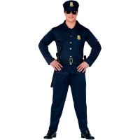 Fato polícia sexy com chapéu para homem