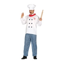 Fato de chef cozinheiro francês para homem