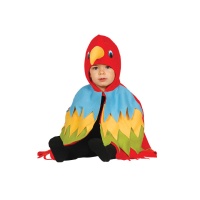 Fato de papagaio vermelho para bebé