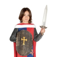 Conjunto de espada e escudo de guerreiro infantil