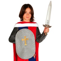 Conjunto de espada e escudo de guerreiro infantil