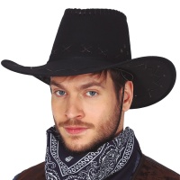 chapéu de cowboy preto