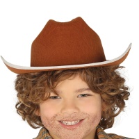 Chapéu de cowboy castanho para criança - 55 cm